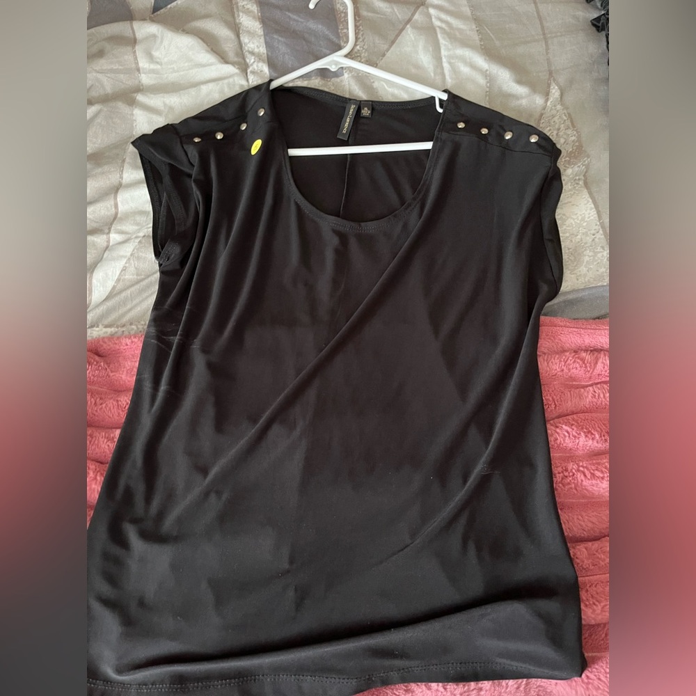 Black Studded Women's Top